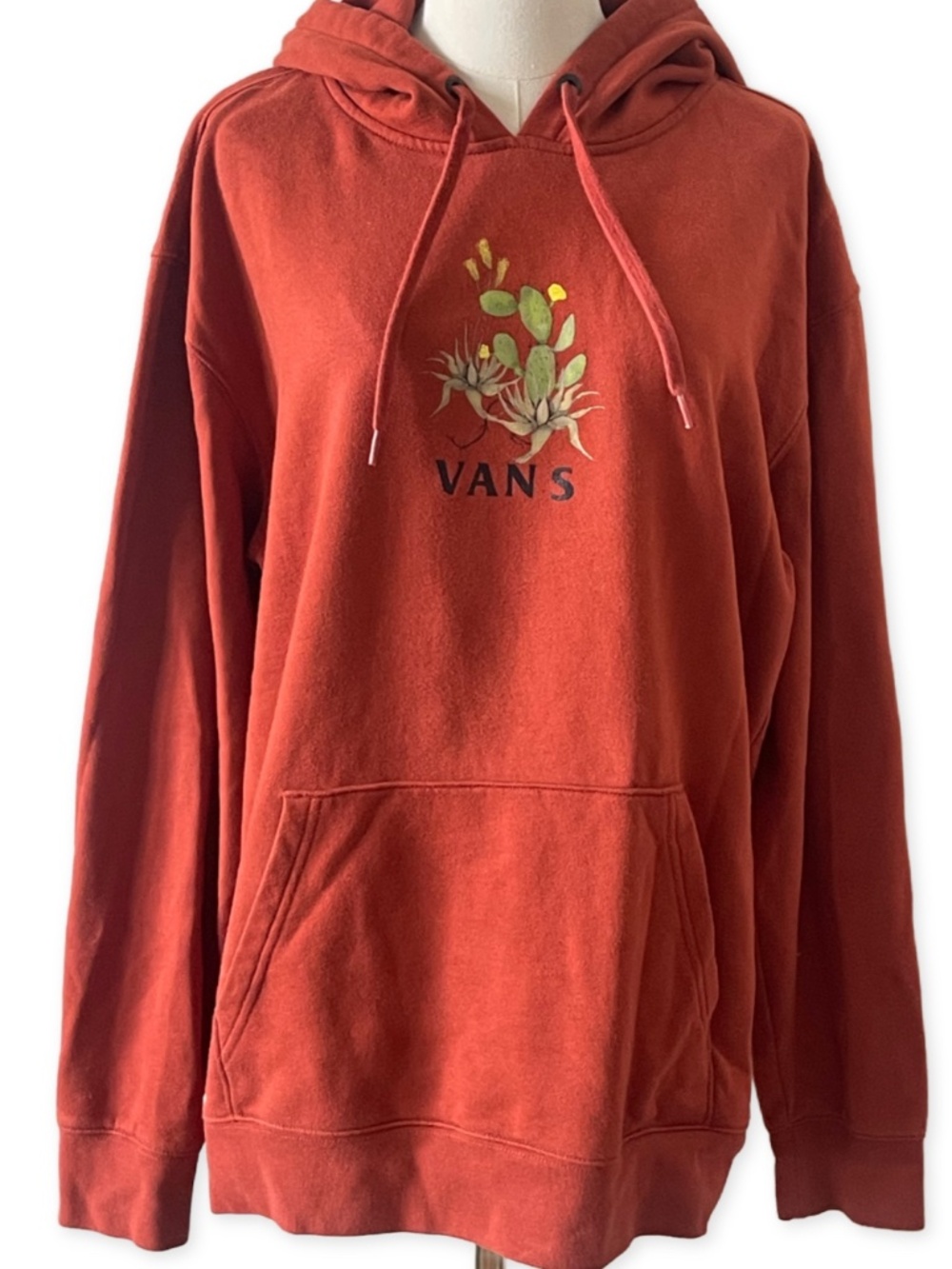 Vans Off The Wall Desert Pack Cactus Graphic Hoodie Rust Ochre Men's XL